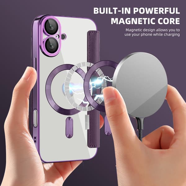 Fodral för iPhone 16 Plus kompatibel med Magsafe (lila)