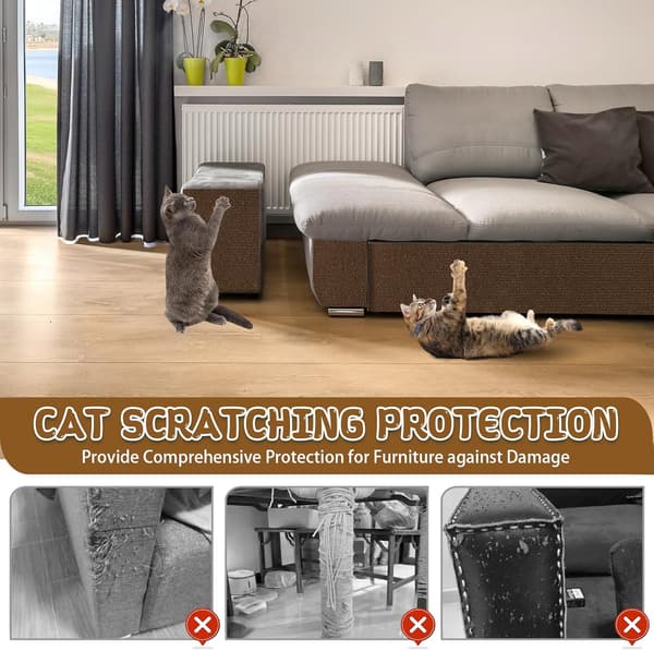 Katteklormatte - Selvklebende DIY Sofa Katteklormatte (Brun, 40×200Cm)