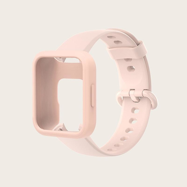Til Xiaomi Redmi Watch 2mi Watch 2 Lite Watch Band Rem + Watch Case - Elfenbenshvid/Elfenbenshvid Light pink A Xiaomi Redmi Watch 2