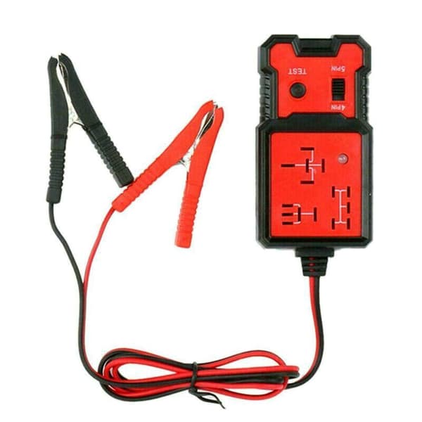 Batteritester 12V Elektronisk Relætester Med Clips Til Bilreparation