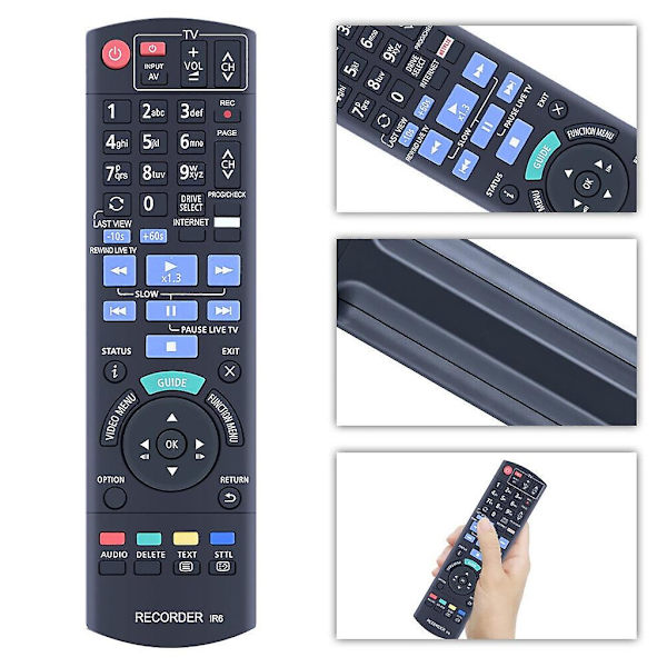 N2qayb001077 Vaihdettava DVD-soittimen kaukosäädin malleille Dmrhwt260 Dmrpwt560 Dmr-hwt260gn