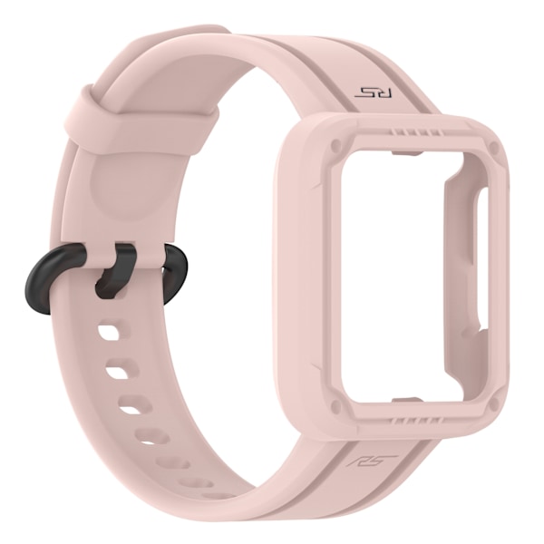 Passar Redmi 1/Mi Watch Lite/Redmi 2/Mi Watch2 Lite Monokrom Silikon Integrerat Armband Light Pink