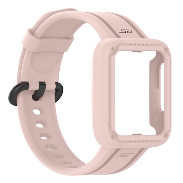 Passer til Redmi 1/Mi Watch Lite/Redmi 2/Mi Watch2 Lite Monokrom Silikon Integreret Urrem Light Pink