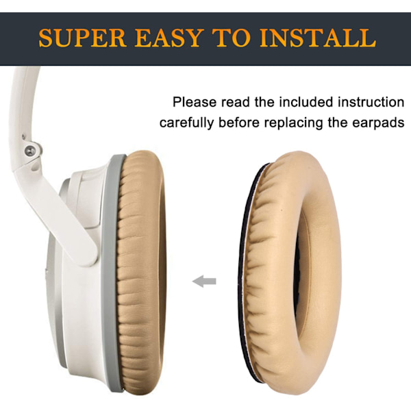 Öronkuddar kompatibla med Bose QuietComfort 15 QC15 QC25 QC2 QC35/ Ae2 Ae2i Ae2w SoundTrue & SoundLink-ägggul