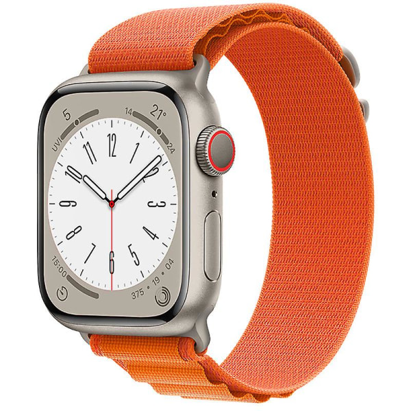 Alpine Loop Band För Apple Watch Rem 49mm 44mm 40mm 45mm 41mm 42mm 38mm 38 40 44 45 Mm Armband Iwatch Ultra Series 7 6 3 Se 8 42 44 45 49mm orange