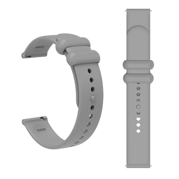 20mm painikehdollinen silikonihihna rannekkeeseen Garmin Vivomove 3 / Garminmove 3 Grey