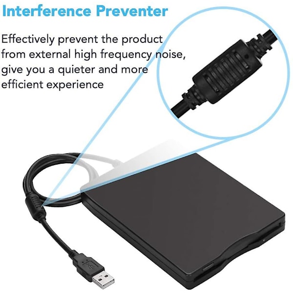 USB diskettenhet, USB extern diskettenhet 1,44 Mb Smal