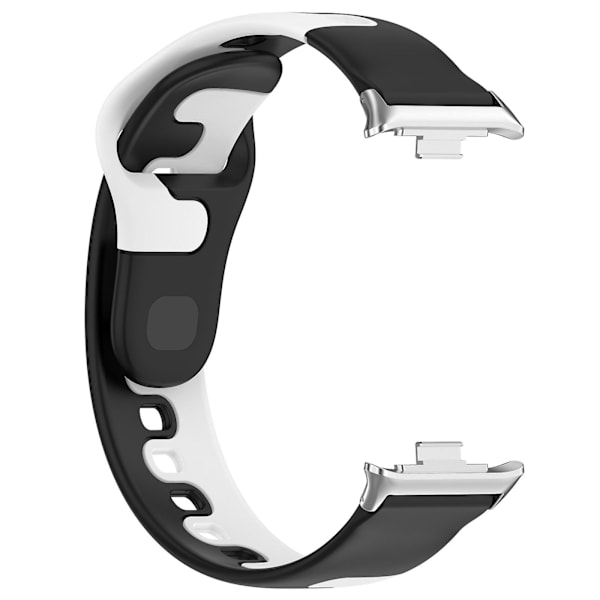 Silikoneurrem til Xiaomi Smart Band 8 Pro, dobbelt farve udskiftningsurrem Black White