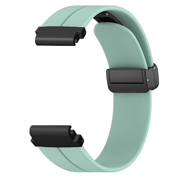 Magnetisk spenne silikon klokkearmbånd for Garmin Fenix 7s/7s Solar/6s/5s, med 20mm PC-kontakt Mint Green