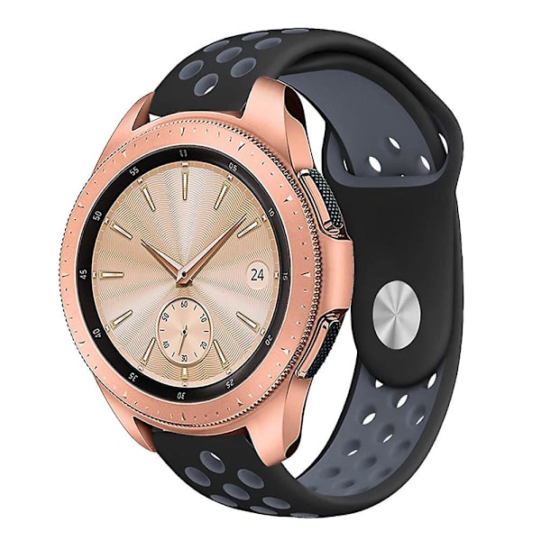 20mm hullet to-farvet blødt silikoneurrem til Samsung Galaxy Watch 42mm A Samsung Galaxy Watch 4