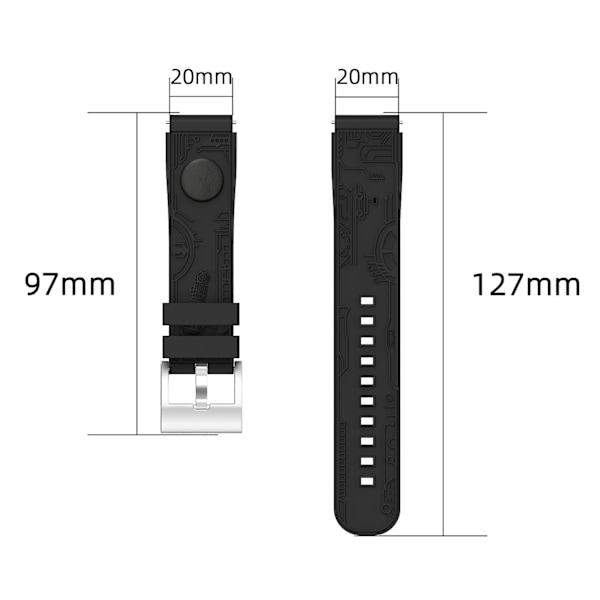 For Samsung Galaxy Watch6 44mm / Huawei Watch GT 3 42mm / Garmin vivoactive 5 Universal 20mm Soft Silicone Watch Band White