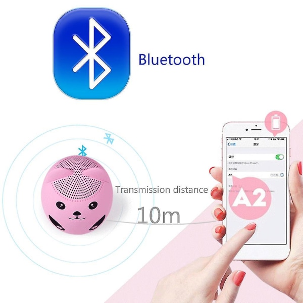 Creative Cute Pet Bluetooth-kompatibel afspiller Bærbar genopladelig batteriafspiller Lang standby mp3-afspiller Blue