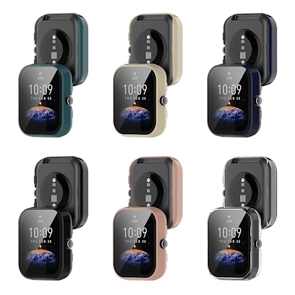 Klokkebeskyttelse for Amazfitbip U/for Pop Pc-deksel med Tem Black