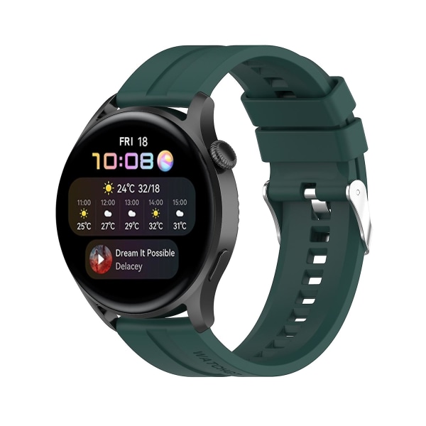 For Huawei Watch 3 / 3 Pro silikonklokkebånd Dark Green