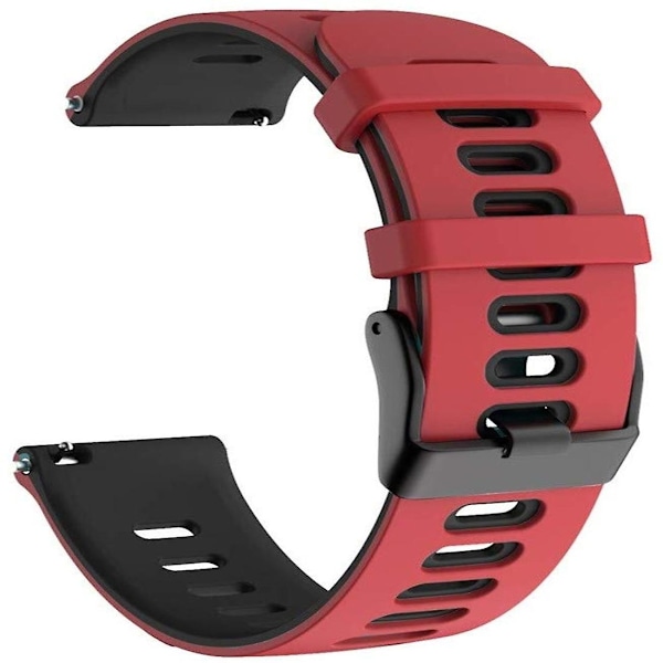 To-farget silikonklokkebånd for Garmin Forerunner 245 (svart + grå) Red   Black