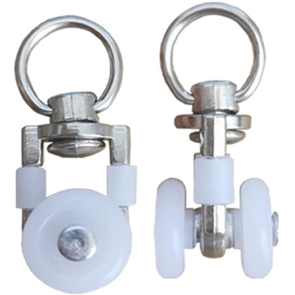 20 stk Curtain Track Rollers, Track Rollers, Curtain Rod Rollers Sliders, Silent Pulley, Window Curtain Track Double Track Roller