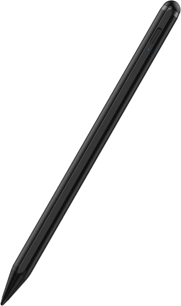 Styluspen - Til Apple iPad (2018-2025), med håndfladeafvisning og vippesensitivitet (Sort)