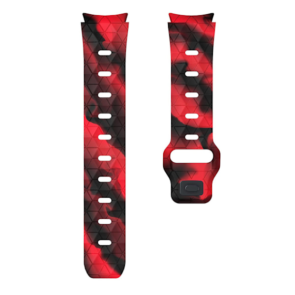 KLB-ZQWFKGJ-001 For Samsung Galaxy Watch 4 / 5 / 6 Fotballmønster Silikonklokke Rem Stropputskifting Black Red Camo