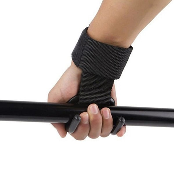 2kpl koukkukahvat rannetuki säädettävät käsineet painonnostoharjoittelu Fitness