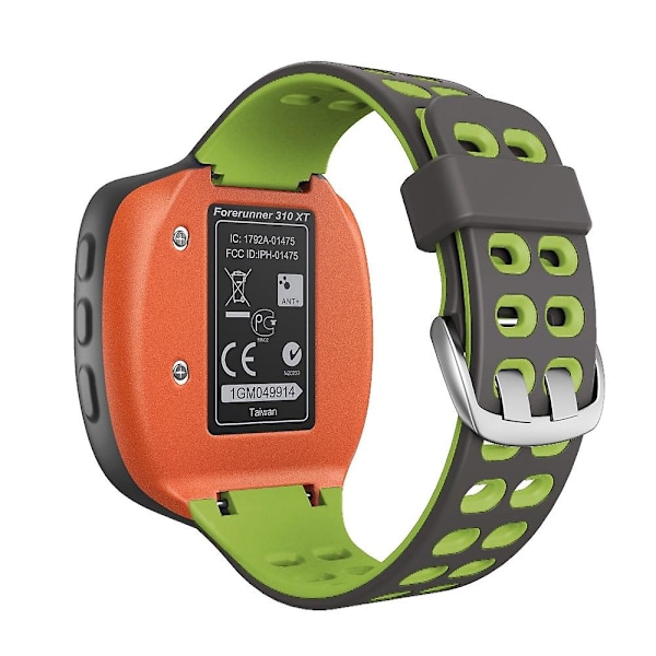 For Garmin Forerunner 310XT silikone urrem Grey Green