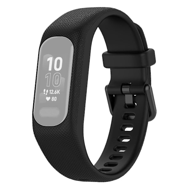 Antiskrapa silikonklockarmband med fodralsskydd för Garmin Vivosmart 5 Black, Black A Garmin Vivosmart 5