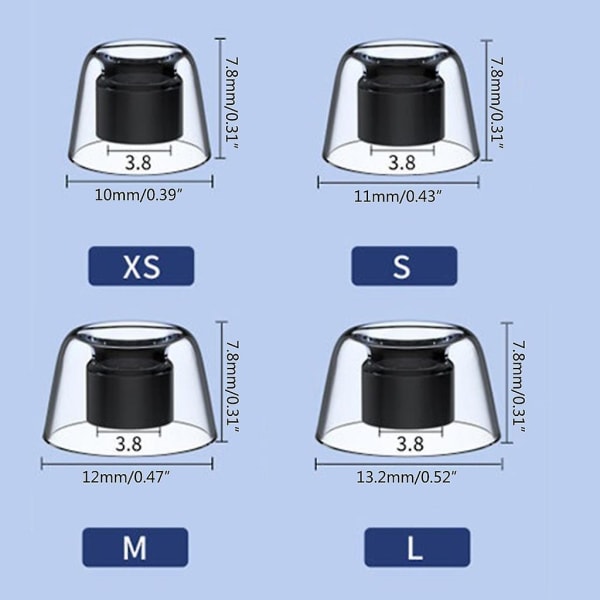 1 set öronsnäckor för Wf-1000xm4 Wf-1000xm3 öronsnäckor Mjuka öronskydd Transparent M