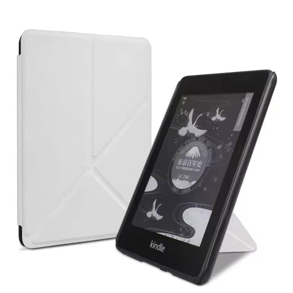 Fodral - För 7 tums Kindle Paperwhite 12:e generationen 2024, deformerbart vikbart fäste (vit)