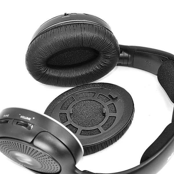 Erstatningsørepuder til Sennheiser RS120 100 110 115 117 119 hovedtelefoner (sort)