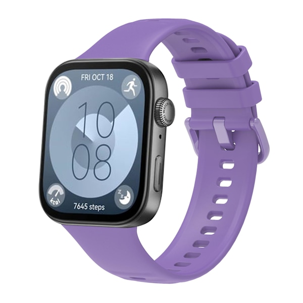 For Huawei Watch Fit 3 silikoneurrem justerbar rem udskiftning Purple