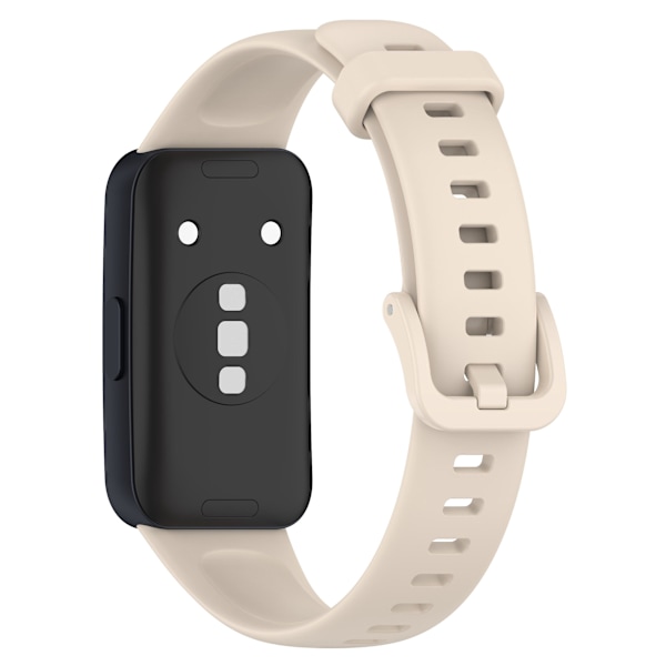 Ersättningsarmband 24mm PU-läder klockarmband för Huawei Band 8 Ivory White