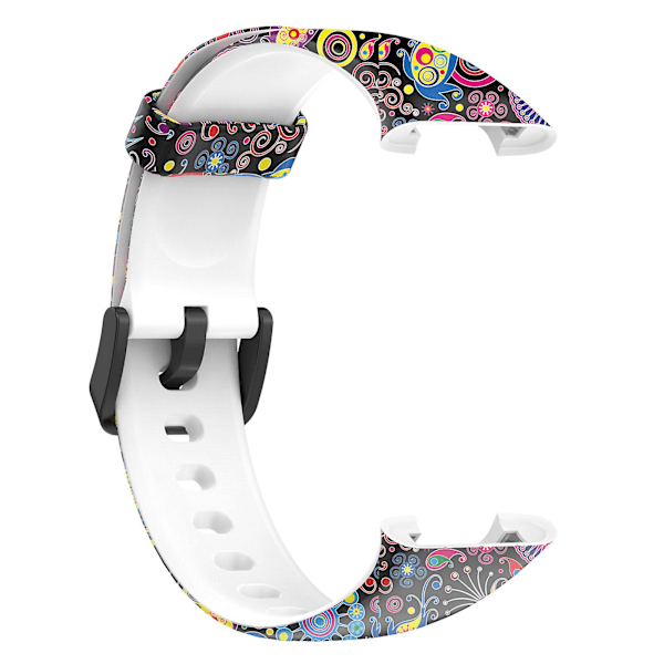 Xiaomi Mi Band 7 Pro -urheiluranneke, pehmeä silikoni, kuvioitu painatus, vaihdettava ranneke, vakiokoko Peacock