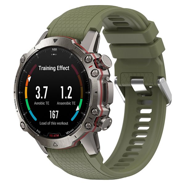 Silikoneurrem til Garmin MARQ/Approach S62/S60, udskiftningsurrem med honeycomb-tekstur Jungle Green