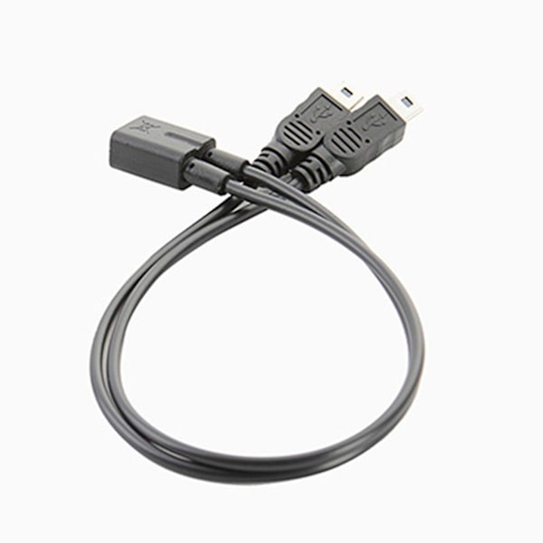 Usb 2.0 Mini 5-pin hona till dubbla 2 hane konverterare höghastighetsladdningskabel