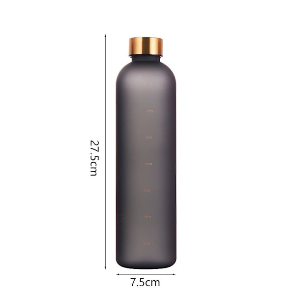 1l vattenflaska med markör Återanvändbar Fitness Utomhus Resor Läcksäker Gradient 03