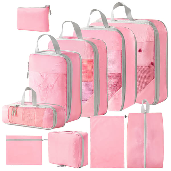 Kuffert Organizer Taskesæt, 10 pak (Pink)