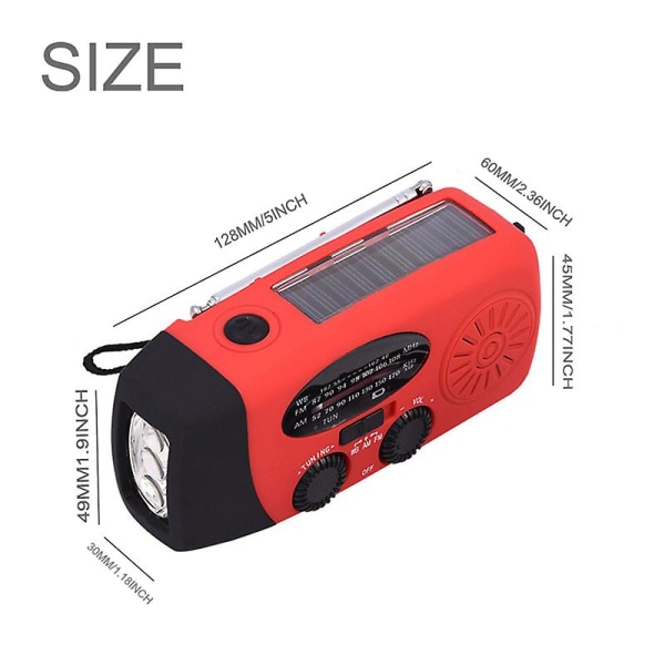 Hög kvalitet grossist handvev Radio Solar Handvev Radio Emergency Handvev Radio Green