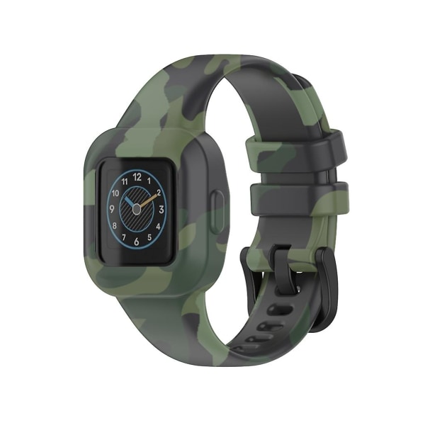 For Fit Jr 3/ Vivofit Jr 3 Slitstark rem Svettsäker bandarmband Camouflage Green