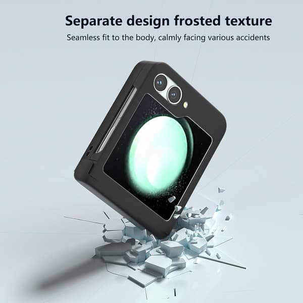 Etui til Samsung Galaxy Z Flip 6, hengselbeskyttelse Black