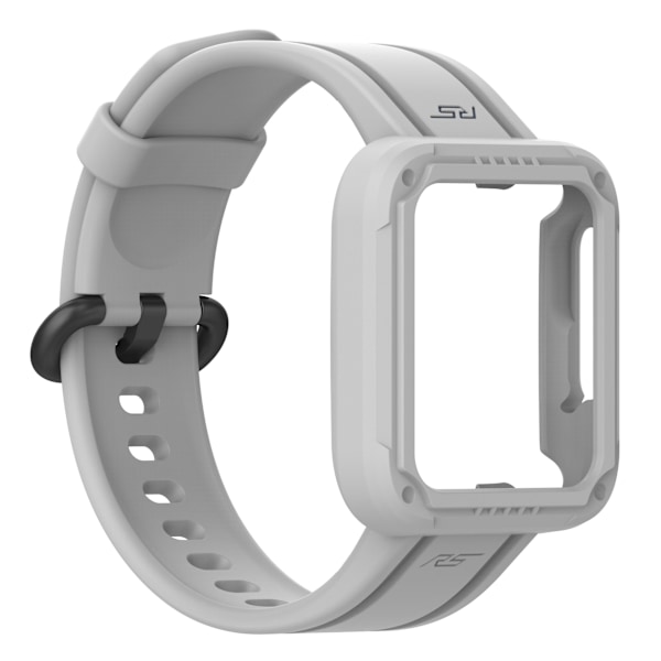 Passar Redmi 1/Mi Watch Lite/Redmi 2/Mi Watch2 Lite Monokrom Silikon Integrerat Armband Grey