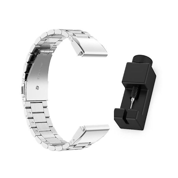 Svettsäker armband för Fenix ​​7/S/X 20mm/22mm/26mm antikorrosionsbälte Silver FENIX 7X 26MM
