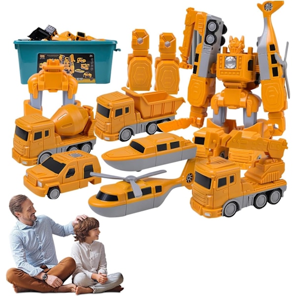Transformerende Robotlegetøj, 26 dele Robot Billegetøj, Transformerende Legetøj til Børn, Ingeniør Samlet Billegetøj, Magnetisk Samlelegetøj, Magnetisk