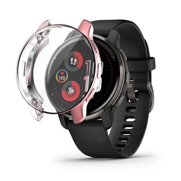 Farfi Watch skyddande fodral Tpu plätering Smart Watch Full Coverage skärmskyddsskydd för Garmin Venu 2 Plus Black