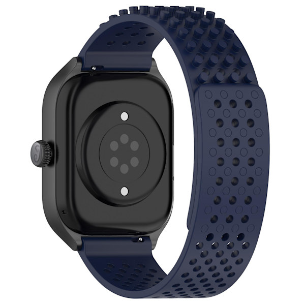 Silikonklockarmband 20 mm Andningsbart klockarmband för Garmin Vivoactive 5/garminactive 5/venu Sq 2 Midnight Blue