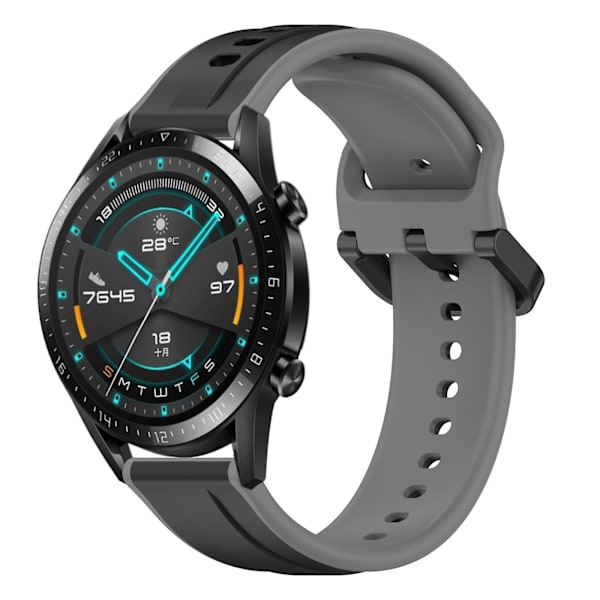 Konvex Loop Silikonarmband för Huawei Watch GT2 42mm Black Grey