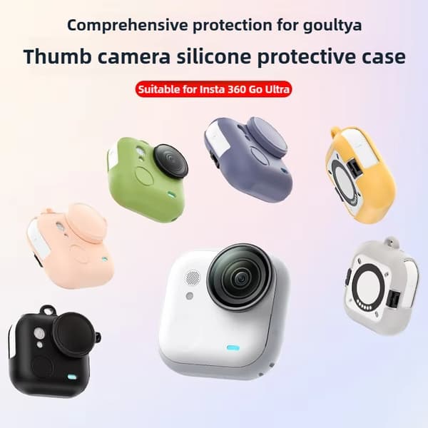 Etui til Insta 360 Go Ultra, silikonecover til kroppen (grå) Gray