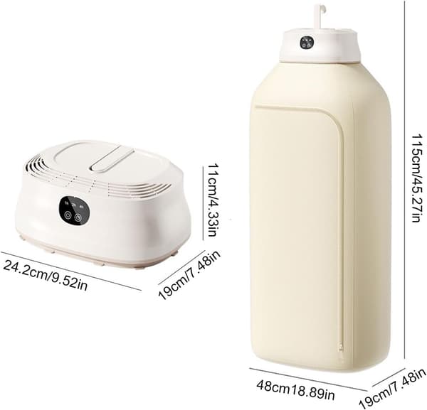 Bærbar elektrisk tørketrommel 400W, stillegående timer