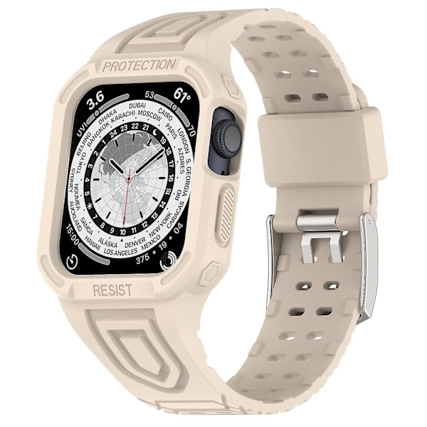 TPE-urrem til Apple Watch Ultra 49mm integreret urrem med etui Beige, Beige H Apple Watch Ultra 49mm