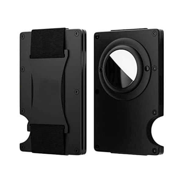 RFID-suojattu metallilompakko AirTag-pidikkeellä Black