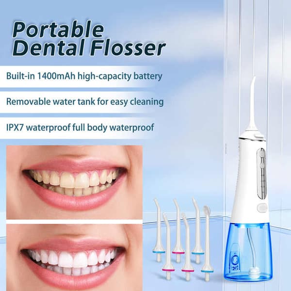 Oral Irrigator - 6 dyser 4 motoriserte spylemoduser 300 ml