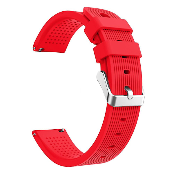 20mm pandeforhoved rynker tekstur blødt urrem udskiftning til Huami Amazfit Watch Youth Edition Red C Huami Amazfit Watch